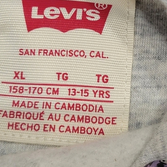 Levi's hooded sweatshirt Juniors Size XL gray - Picture 2 of 7